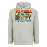 Moon Dust Softball Makes Me Happy You, Not So Much Heavyweight Hoodie - LillyAllenDesigns