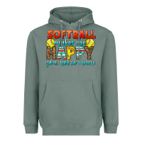 Sage Softball Makes Me Happy You, Not So Much Heavyweight Hoodie - LillyAllenDesigns
