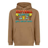 Toasted Coconut Softball Makes Me Happy You, Not So Much Heavyweight Hoodie - LillyAllenDesigns