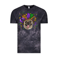 Cloud Black mardi gras hat pug Vintage Tee - RanaPortraitStore
