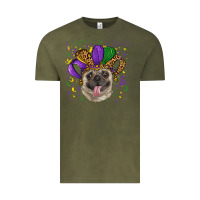 Vintage Olive mardi gras hat pug Vintage Tee - RanaPortraitStore