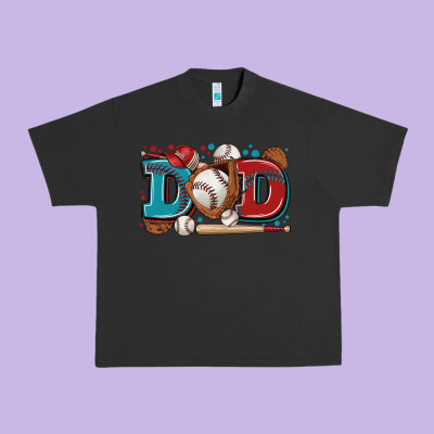 Dad Baseball Urban Heavy Tee Designed By Zillion Design Studio