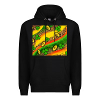 Black st patricks coin and shamrock Premium Hoodie - AdoDesignShop