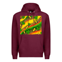 Burgundy st patricks coin and shamrock Premium Hoodie - AdoDesignShop