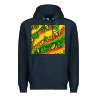 Navy st patricks coin and shamrock Premium Hoodie - AdoDesignShop