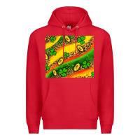 Red st patricks coin and shamrock Premium Hoodie - AdoDesignShop