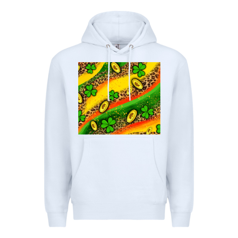 St Patricks Coin And Shamrock Premium Hoodie by AdoDesignShop | Teevron