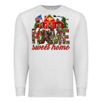 Oatmeal Heather Army Christmas home sweet home Premium Sweatshirt - NancyCooperArtShop