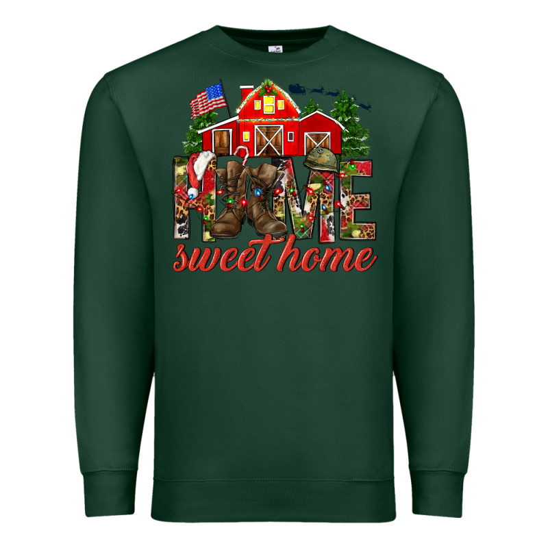 Army Christmas Home Sweet Home Premium Sweatshirt by NancyCooperArtShop | Teevron