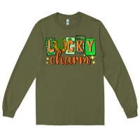 Army Green Lucky charm st. patricks day Long Sleeve Tee - Neo Western