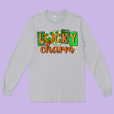 Lucky Charm St. Patricks Day Long Sleeve Tee Designed By Neo Western