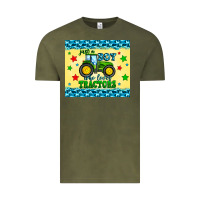 Vintage Olive just a boy who loves tractors Vintage Tee - Zillion Design Studio
