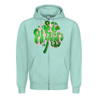 Seafoam st patricks day clover Zipper Hoodie - Artiststas
