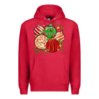 Cardinal merry christmas tree ball Premium Hoodie - MaliasSmallBusiness