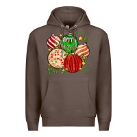 Coffee merry christmas tree ball Premium Hoodie - MaliasSmallBusiness
