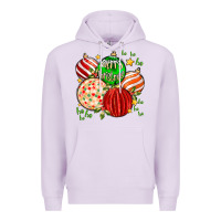 Lilac merry christmas tree ball Premium Hoodie - MaliasSmallBusiness