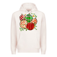 Pale Pink merry christmas tree ball Premium Hoodie - MaliasSmallBusiness