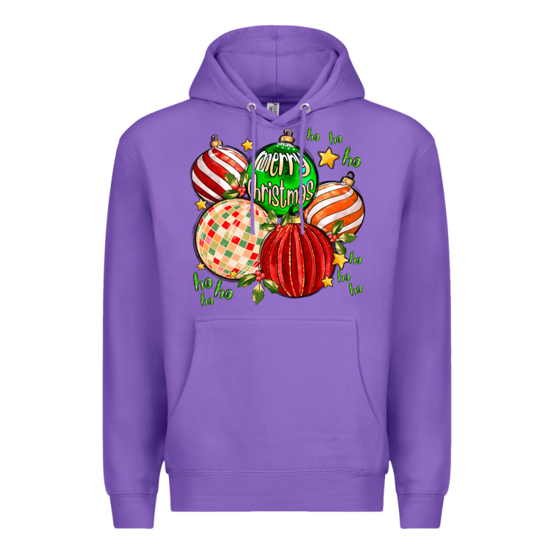 Merry Christmas Tree Ball Premium Hoodie by MaliasSmallBusiness | Teevron