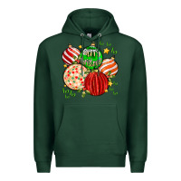 Sports Green merry christmas tree ball Premium Hoodie - MaliasSmallBusiness