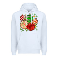 White merry christmas tree ball Premium Hoodie - MaliasSmallBusiness