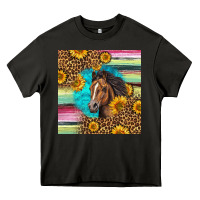 Asphalt quarter horse aztec pattern Heavy Core Tee - LillyAllenDesigns