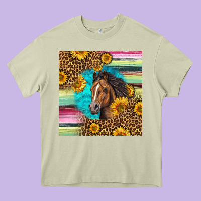 Quarter Horse Aztec Pattern Heavy Core Tee Designed By Lillyallendesigns