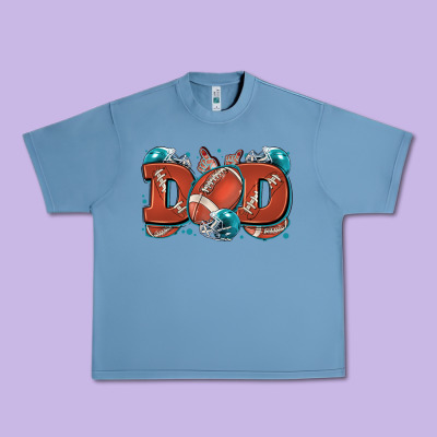 Dad American Football Urban Heavy Tee Designed By Zillion Design Studio