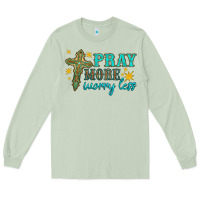 Matcha pray more worry less Long Sleeve Tee - HRA Design Shop