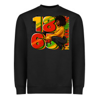 Black 1865 Juneteenth afro woman Heavyweight Sweatshirt - RanaPortraitStore