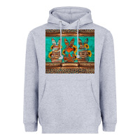 Heather Grey western easter bunnies Heavyweight Hoodie - Jasminsmagicworld
