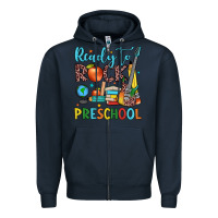 Navy ready to rock preschool Zipper Hoodie - JahusDesignShop