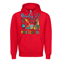 Red ready to rock preschool Zipper Hoodie - JahusDesignShop