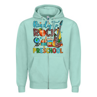 Seafoam ready to rock preschool Zipper Hoodie - JahusDesignShop