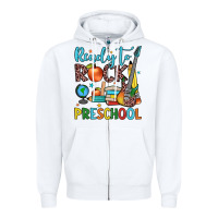 White ready to rock preschool Zipper Hoodie - JahusDesignShop