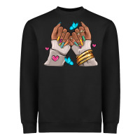 Afro Woman Nail Art Heavyweight Sweatshirt | Teevron