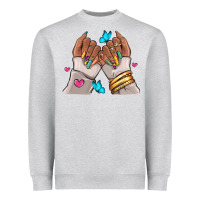 Heather Grey Afro woman nail art Heavyweight Sweatshirt - RanaPortraitStore
