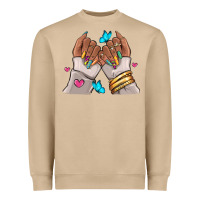 Mushroom Afro woman nail art Heavyweight Sweatshirt - RanaPortraitStore