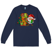 Navy ho ho ho santa gnomes Long Sleeve Tee - FaDigitalArtStudio