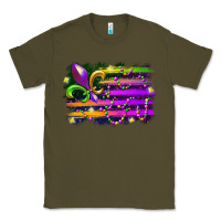Army Green mardi gras flag Classic Tee - RacoonDesign