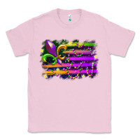 Bubblegum Pink mardi gras flag Classic Tee - RacoonDesign