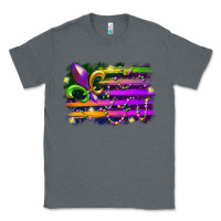 Charcoal Heather mardi gras flag Classic Tee - RacoonDesign