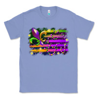 Colony Blue mardi gras flag Classic Tee - RacoonDesign