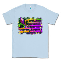 Dusty Blue mardi gras flag Classic Tee - RacoonDesign
