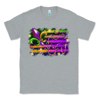 Heather Grey mardi gras flag Classic Tee - RacoonDesign