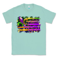Seafoam mardi gras flag Classic Tee - RacoonDesign