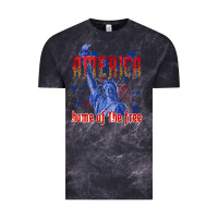 Cloud Black America home of the free Vintage Tee - texasbilliewilder