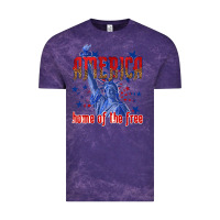 Cloud Purple America home of the free Vintage Tee - texasbilliewilder