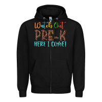 Black watch out pre k here i come! Zipper Hoodie - JahusDesignShop