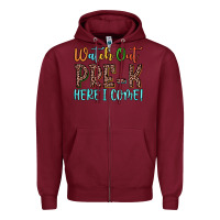 Burgundy watch out pre k here i come! Zipper Hoodie - JahusDesignShop