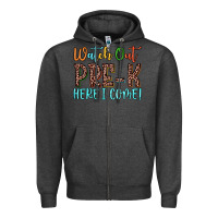 Charcoal Heather watch out pre k here i come! Zipper Hoodie - JahusDesignShop